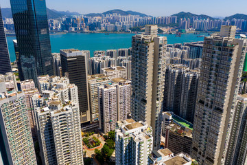  Top view of Hong Kong residential area