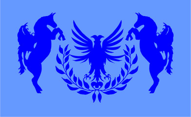 Tattoo tribal horse print embroidery graphic design vector art