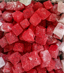 CU of Turkish delight at market

