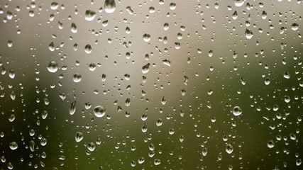 Raindrops on window glass