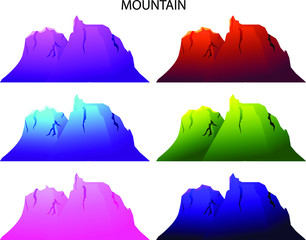 vector illustration of mountain landscape