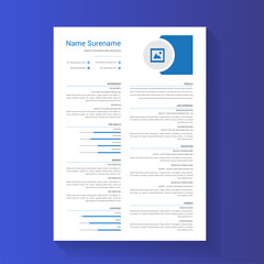 Minimalist Modern Professional Resume CV Template