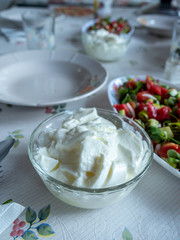 Turkish Dinning Table with empty dishes.