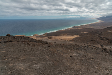 Cofete beach Canary Island of Fuerteventura
