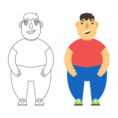 coloring page for children cartoon man