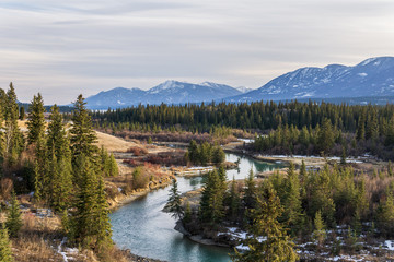 Beautiful fairmont creek in canadian rocky mountains spring Regional District of East Kootenay.