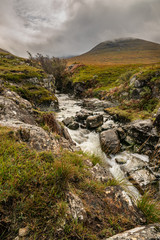 Fototapeta na wymiar mountain stream in the hills