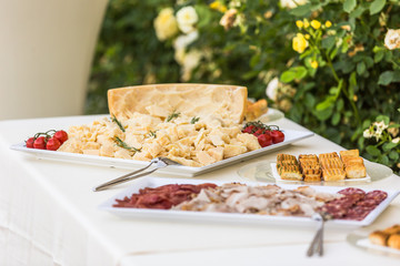 variety appetizers and finger food