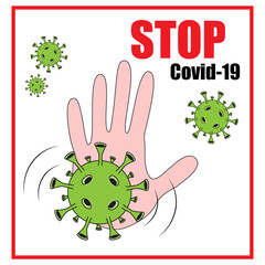 Stop coronavirus stock vector illustration