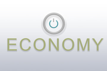 Concept of Opening or restarting economy or economic activities showing with start button.