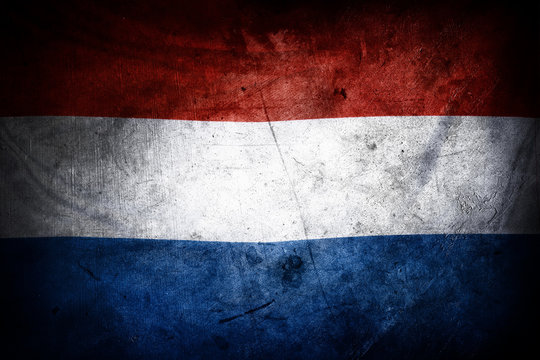 Grunge Netherlands flag