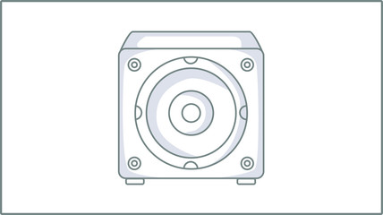 Vector Liner Subwoofer icon. Music Illustration. Drawing. 
