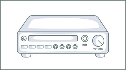 Vector Liner Receiver icon. Music Illustration. Drawing. 