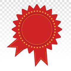 Red starburst label or sunburst badge vector icon for apps and websites on a transparent background