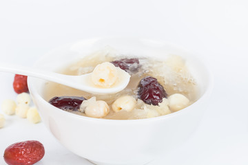 White Fungus Soup with Lotus Seeds