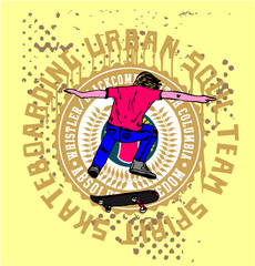 skateboard, graphic, design, illustration, vector, embroidery, art, skate, print, fashion, background, board, cartoon, typography, fun, skater, shirt, sport, symbol, urban, retro, vintage, cool, skate