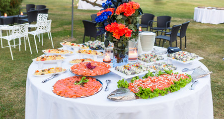 variety appetizers and finger food