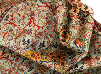 Old and modern Persian Colourful Arabesque and handmade carpet, rug gelim, and Gabbeh with the...