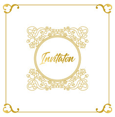 Vector decorative frame. Elegant element for design template, place for text. Floral border. Lace decor for birthday and greeting card, wedding invitation.