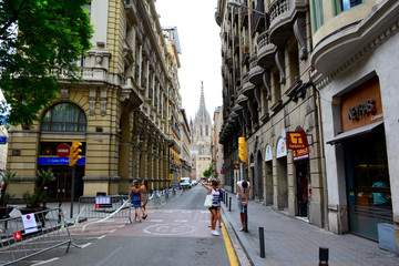 panorama of the city of Barcelona in Spain