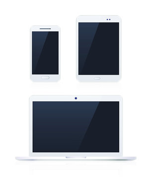 white devices smartphone tablet laptop clip art preview