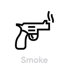 Smoke icon. Editable Vector Outline.