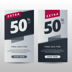 Template of Trendy Extra Final Sale Item for Social Media and Portrait Banner