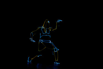 Neon Glow dancers. Entertainment. Led suits