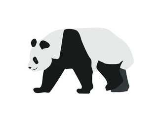 Panda Walking a simple flat vector Icon illustration