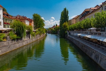 panorama of the city of Ljubljana in Slovenia