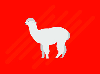 Llama Simple flat vector icon illustration