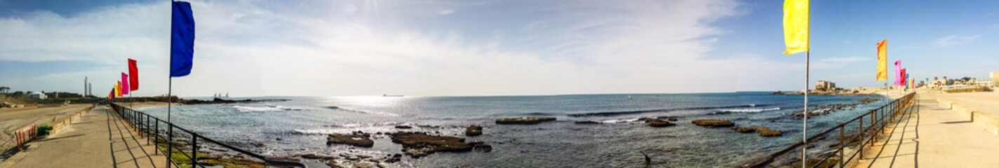 Panorama ocean, Caesarea, Israel