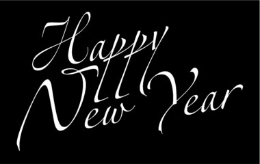 Happy new year graphic design vector art