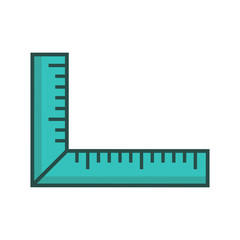 carpenter ruler icon in trendy flat design
