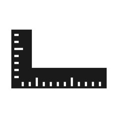 carpenter ruler icon in trendy flat design