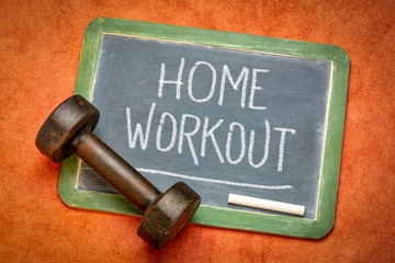 home workout blackboard sign
