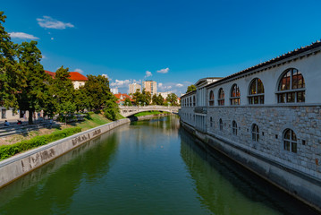 panorama of the city of Ljubljana in Slovenia