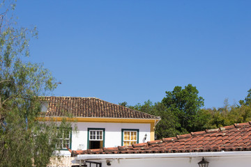 Old houses in the village 