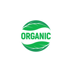 Organic script and leaf vector symbol design