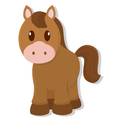 Cute horse cartoon