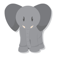 Isolated cute elephant cartoon