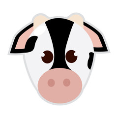 Isolated cute cow cartoon