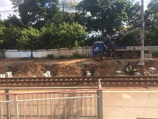 Reconstruction of the railway platform