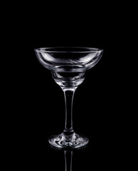 Cocktail glass on black background