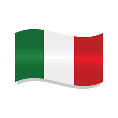 Waving flag of Italy