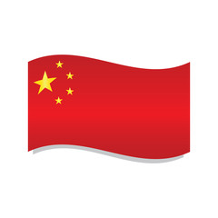 Waving flag of China