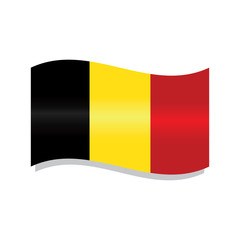 Waving flag of Belgium