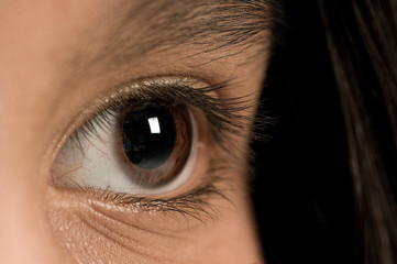 Close up adult eyes