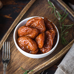 spicy dried plums, a delicious snack