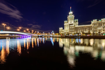 Fototapeta premium One of seven famous residential heights built in the style of Stalin ampere.